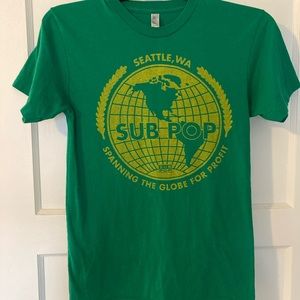 Sub Pop Seattle Green Tee Small